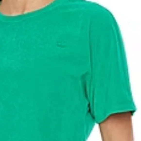 NWT Juicy Couture Top Terrycloth Crewneck Green Cropped Large - Picture 3 of 9